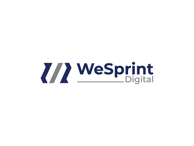 WeSprint Digital design digital logo minimalist modern