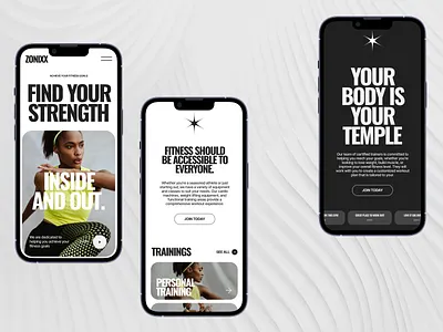 ZONIXX - Gym & Fitness Website clean design fitness gym minimal mobile ui ux web website workout