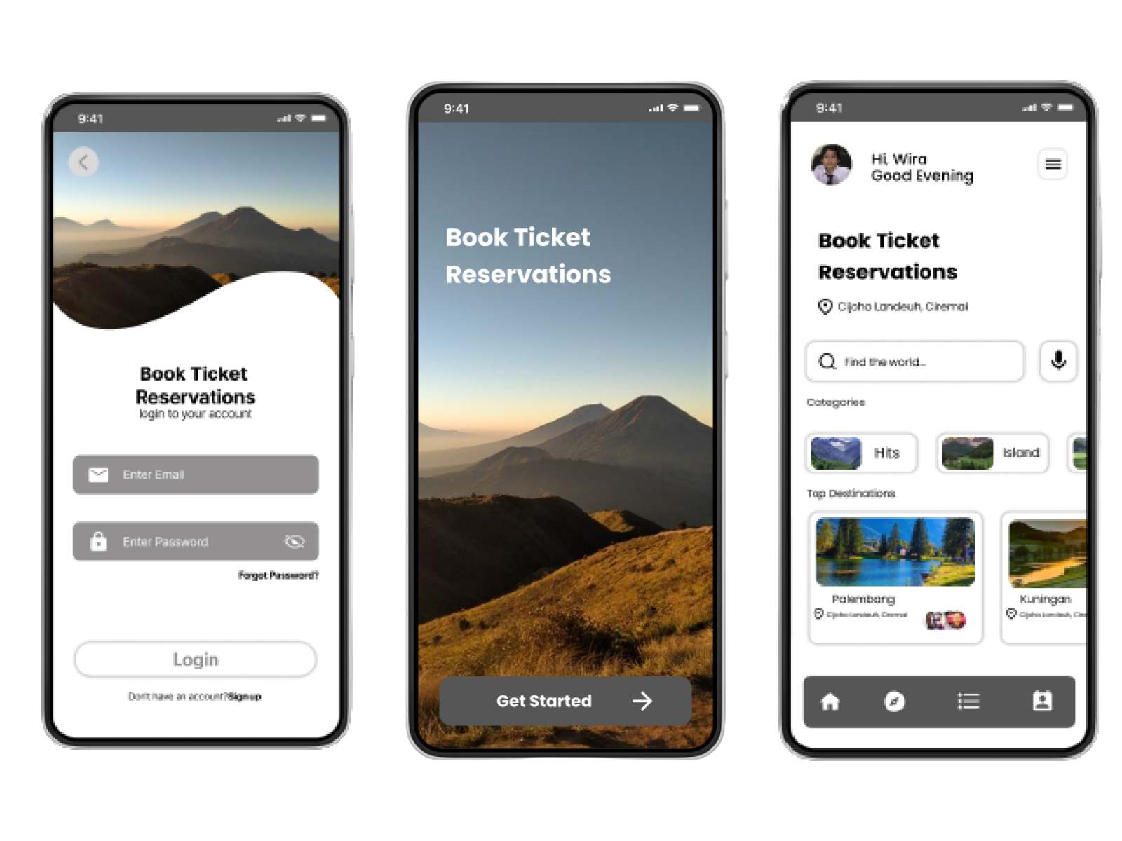 Order travel tickets through the application branding motion graphics ui