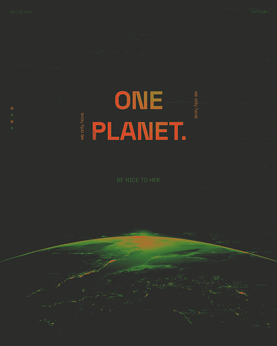 Earth Day Post aesthetic art design poster