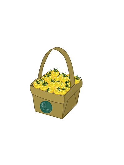 Veg basket packaging branding design graphic design illustration