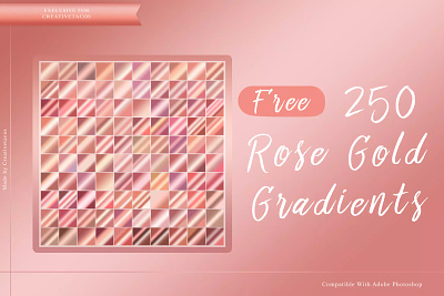250 Rose Gold Photoshop Gradients (FREE) stylish