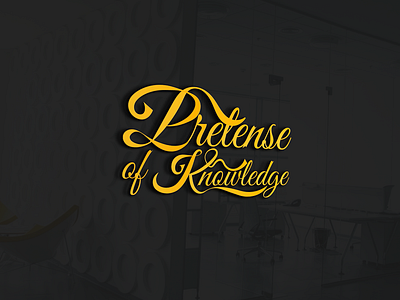 Pretense of knowledge branding design graphic design illustrator logo logo design typography vector