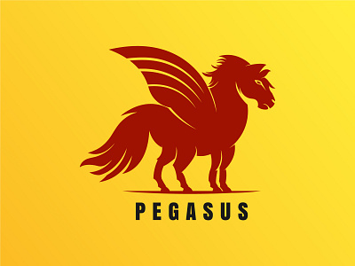 Pegasus Logo 3d agency animal logo business elegant gold graphic design luxury pegasus logo for sale professional psd race ui ux vector wing winged