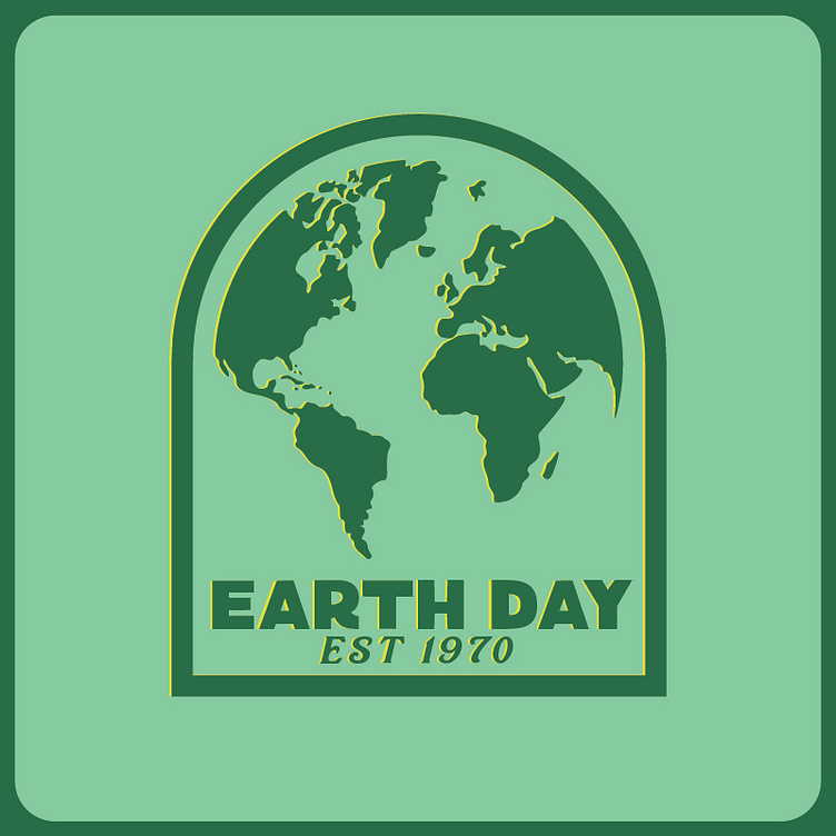 Earth Day Stamp by Alex Johnson on Dribbble
