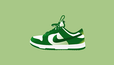 Nike Dunk Low Green and white