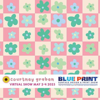 Ditsy Surface Pattern Design by Courtney Graben art design digital art ditsy floral flowers illustration pattern surface design surface pattern design