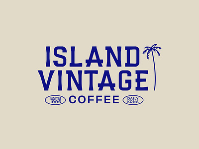 Island Vintage Coffee beach branding coffee coffee company coffee shop color design graphic design hawaii illustration illustrator island island design kona coffee logo marketing surf surf design typography ui
