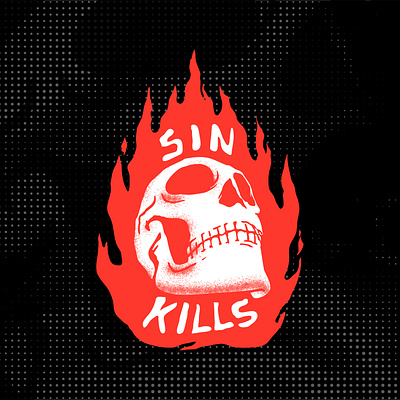 Sin kills branding design graphic design illustration logo minimal typography vector