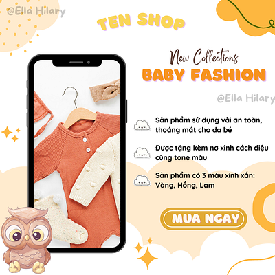 Instagram post - New Arrival - Baby clothes 2 baby clothes branding canva clothes graphic design instagram post template