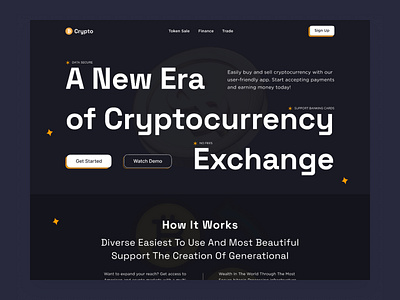 Cryptocurrency landing page design altcoins bitcoin blockchain cool design crypto exchange crypto security crypto trading cryptocurrency digital assets digital currency figma design landing page design nft nft design nft landing page design nfts stablecoins ui design website design