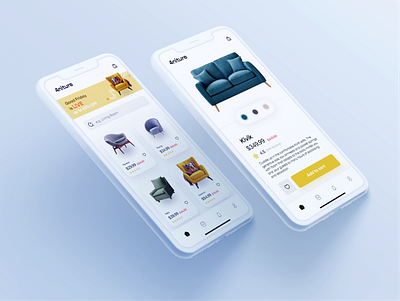 4niture Mockup design e commerce ecommerce furniture mobile mockup shopping ui ux visual design