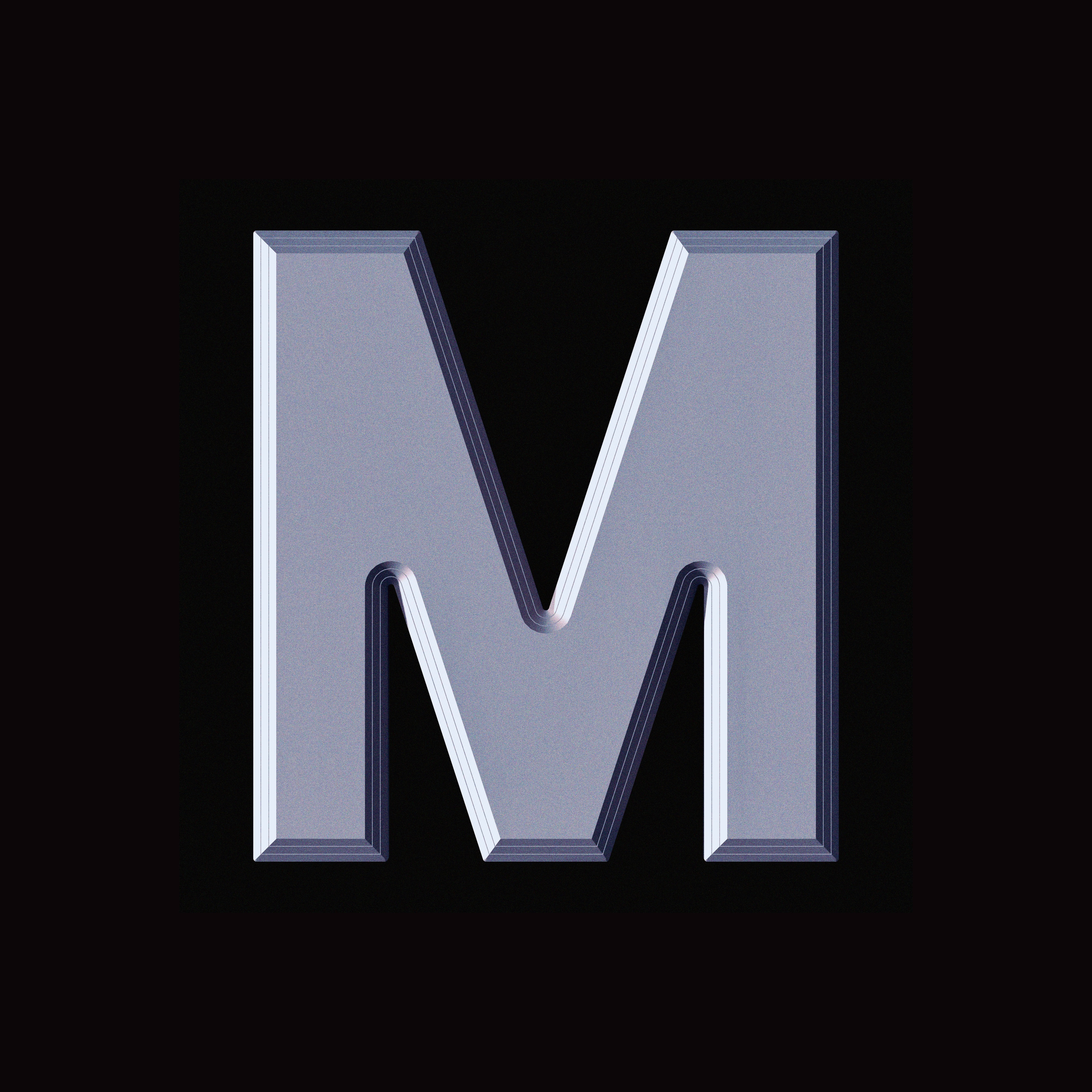 M 36 days of type 3d bevel branding design extrude graphic design illustration illustrator lettering logo m typography vector