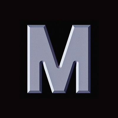 M 36 days of type 3d bevel branding design extrude graphic design illustration illustrator lettering logo m typography vector