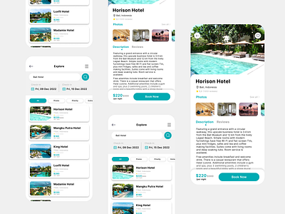 HOTEL BOKING APP accommodation design graphic design hotel interface design mobile design travel ui user experience userinterface ux