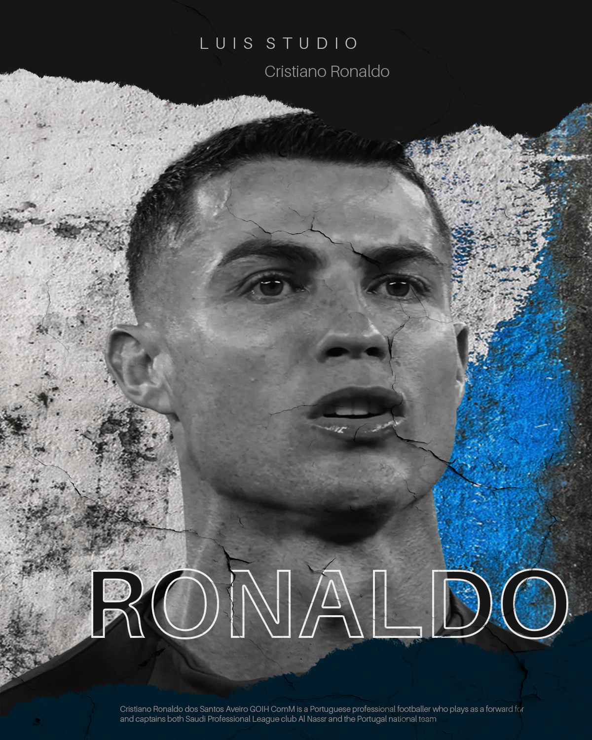 Ronaldo sport poster design by Kaung Myat Thu on Dribbble