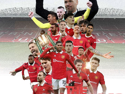 Carabao cup winner poster design carabao cup champion graphic design manchester united poster