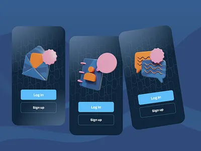 3d Icon For Mobile App 3d 3d icon 3d illustration 3d scene brand identity design graphic design message mobile mobileapp profile ui