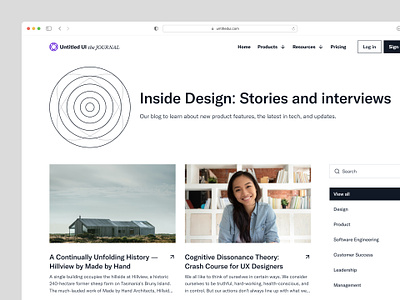 Blog home page — Untitled UI blog blog grid blog header blog home blog post figma minimal minimalism web design webdesign