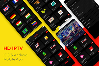 Live TV App animation graphic design logo ui