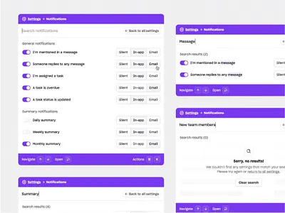 Command+K search settings menu — Untitled UI cmd k cmdk command k command menu commandk figma minimal product design search bar search menu searchbar settings toggles ui design user interface