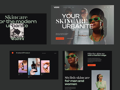 Vitskin Website (LIVE!) branding landing page portfolio typography ui web design website website live