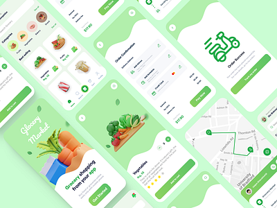 Grocery App 3d animation app branding design graphic design grocery grocery app desgin illustration logo ui uiux desgin vector