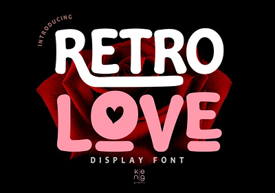 Retro Love Font cute font display font lovely font retro font