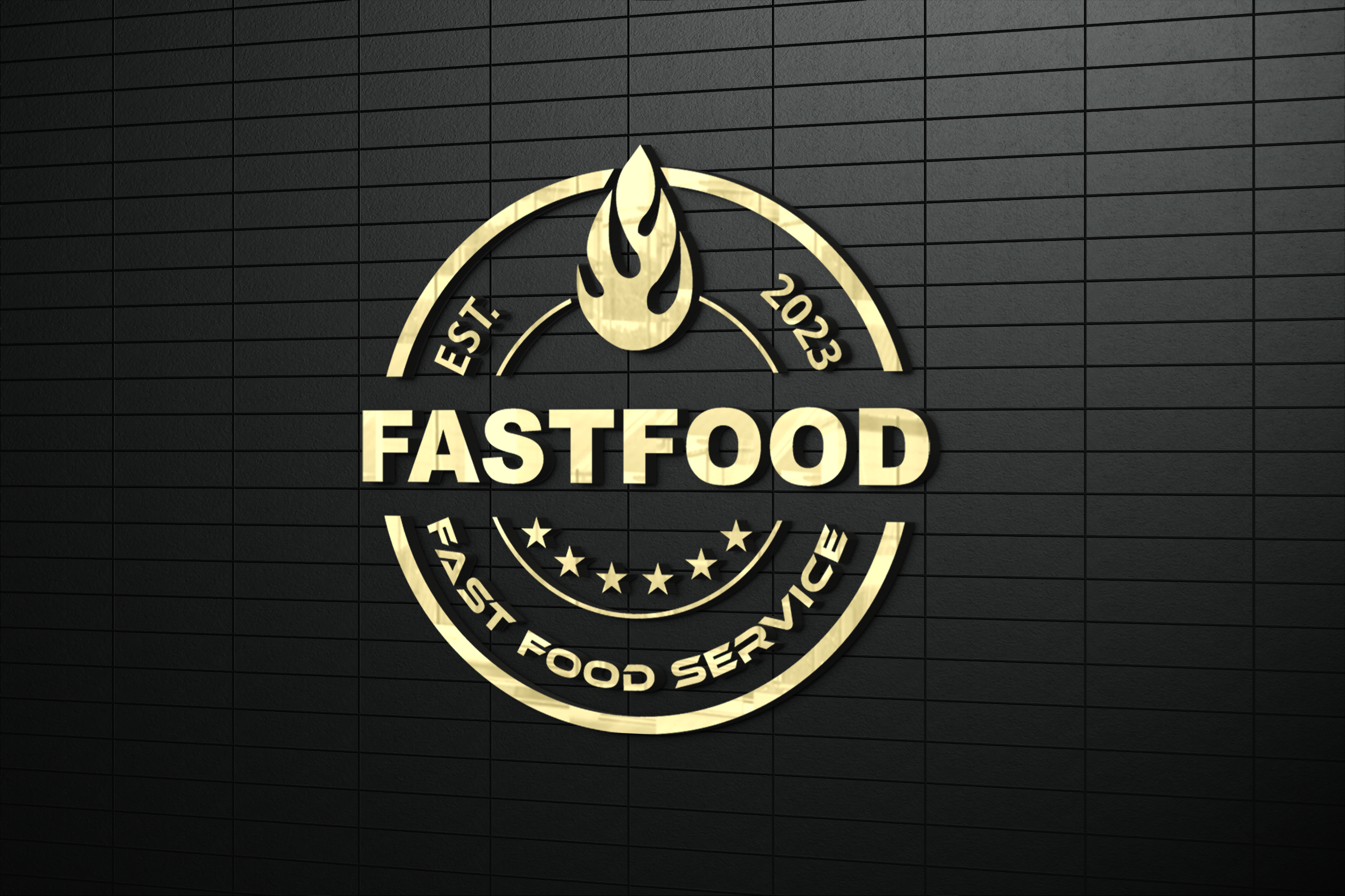 Fast food logo restaurant cafe or diner Royalty Free Vector