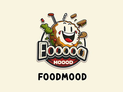 LOGO FOODMOOD brand branding design fast food foodmood geometric graphic design logo logo food logomaker logos logotype meal monogram restaurant snack symbol typography vector vintage