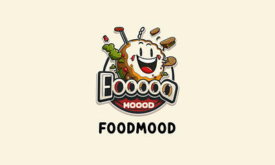 LOGO FOODMOOD brand branding design fast food foodmood geometric graphic design logo logo food logomaker logos logotype meal monogram restaurant snack symbol typography vector vintage