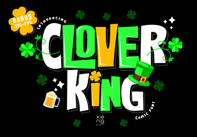 Clover King Font cartoon font comic font display font kid font