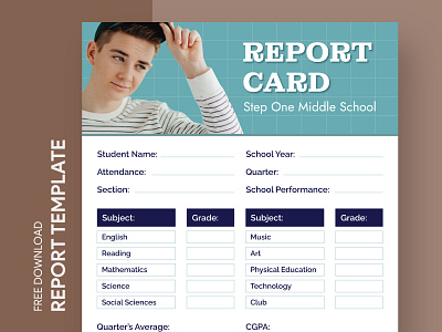 Middle School Report Card Free Google Docs Template academy card docs free google docs templates free template free template google docs google google docs grade grades homeschool print progress report report card school student template templates word