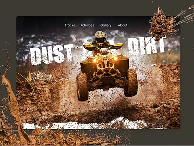 Dust and Dirt WebUI app branding design graphic design illustration landing page logo off road typography ui ux vector webdesing website