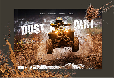 Dust and Dirt WebUI app branding design graphic design illustration landing page logo off road typography ui ux vector webdesing website