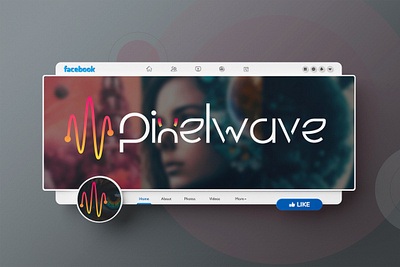 Pixelwave Facebook banner and profile photo art artwork branding design facebook graphic design logo musicproduction production profile social media sound ui wave