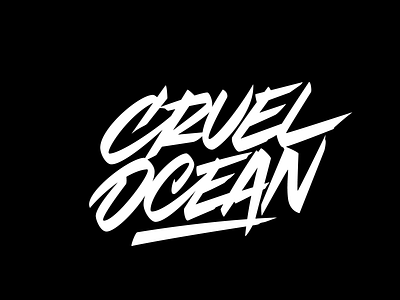 Cruel Ocean calligraphy font lettering logo logotype typography vector