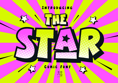 The Star Font cartoon font comic font display font fun font