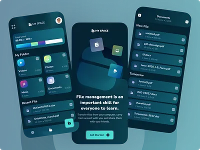 File Manager App design file manager ui