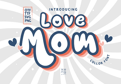 Love Mom Font cartoon font display font groovy font lovely font retro font