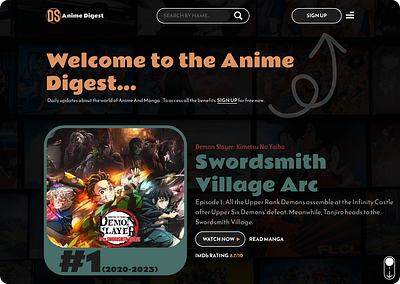 Anime Library Website Design animation anime branding design devsid digital marketing graphic design inspiration instagram landing page logo seo ui uiux ux web design web development