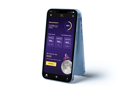 Gamified Interface for Fitness app_Cycling cycling fitness app game mobile prototype ui ux