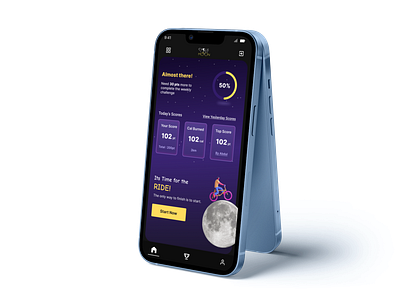 Gamified Interface for Fitness app_Cycling cycling fitness app game mobile prototype ui ux