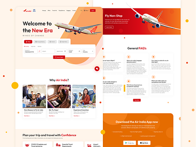 Air India Landing Page Redesign air india figma flight booking landing page ui design ux
