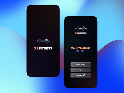 X2 FITNESS App branding cool dark design easytouse full design gym mobile app ui ux