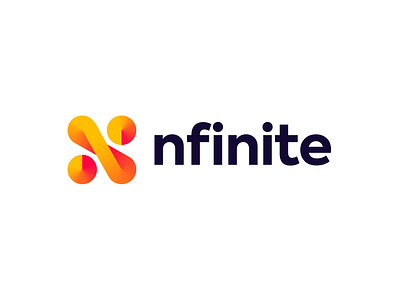 N for nfinite ( for sale ) blockchain branding crypto cryptocurrency fintech future gradient icon identity infinite infinity logo monogram n nfinite smart web3