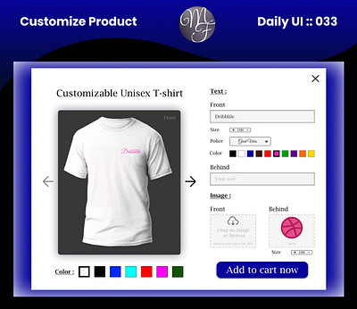 Customize Product Daily UI 033 branding call to action card choose clothes cta customize product daily ui design graphic design shopping ui ux