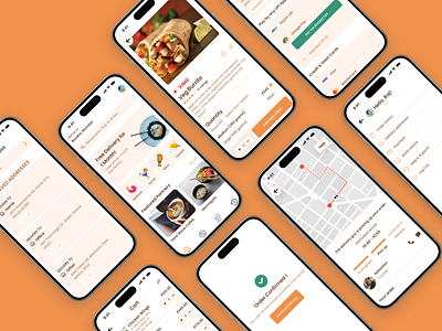 Food delivery app | UX/UI Case Study app creative dailyui design graphic design illustration logo mobile ui ux design