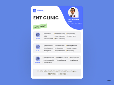 Redesign Poster For ENT Clinic ad branding build clinic design designdrug hospital logo poster ui watchmegrow