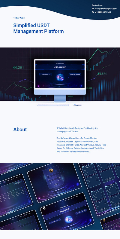 Tether Wallet UI Design aesthetic ui design design illustration uiux